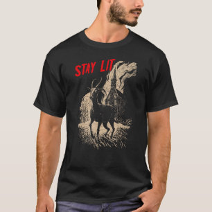 Camiseta Occulto ateo Black Phillip Burning Church Stay L