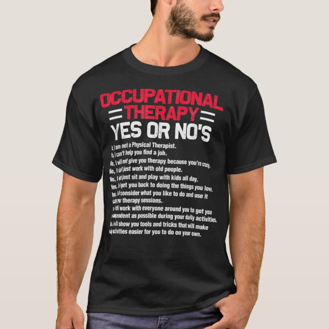 Camiseta Occupational Therapy Funny Occupational OT OTA (Anverso)
