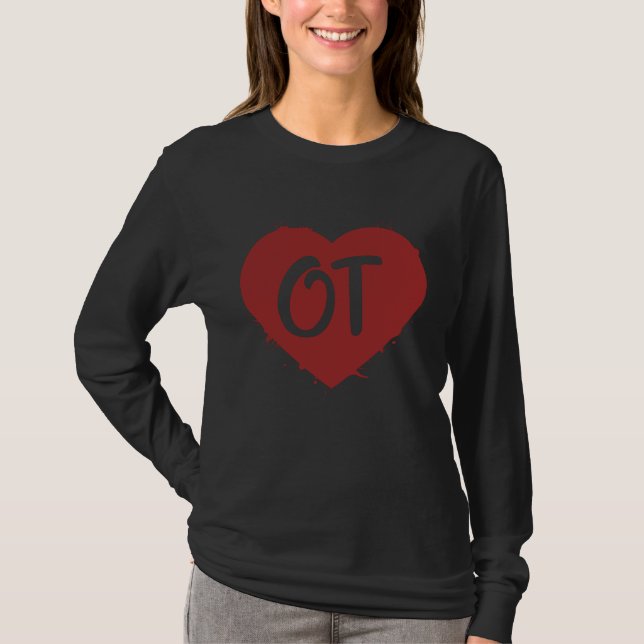 Camiseta Occupational Therapy Month OT Squad Cute Heart Lov (Anverso)