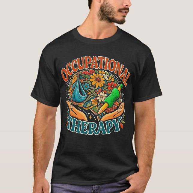Camiseta Occupational Therapy Retro Groovy OT Month  (Anverso)