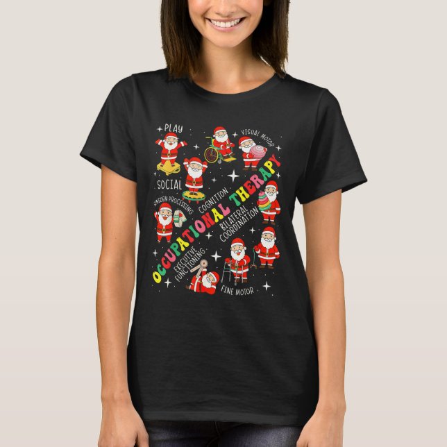 Camiseta Occupational Therapy Retro Groovy Ot Santa Therast (Anverso)