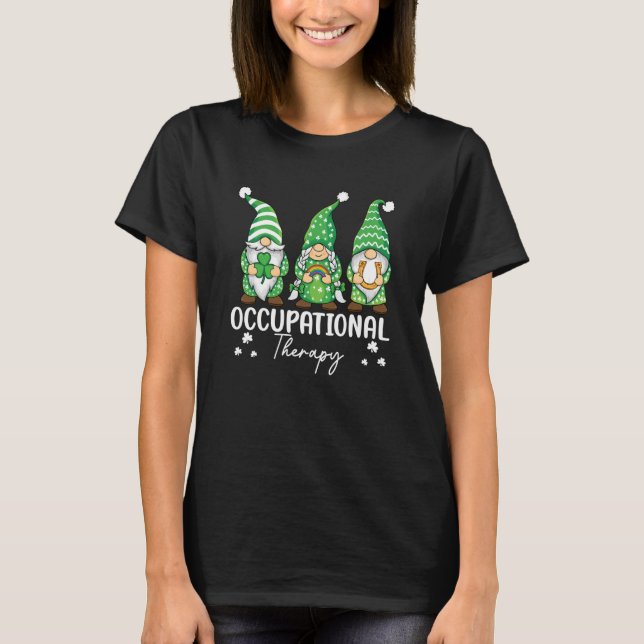 Camiseta Occupational Therapy St Patricks Day Gnome For OT  (Anverso)