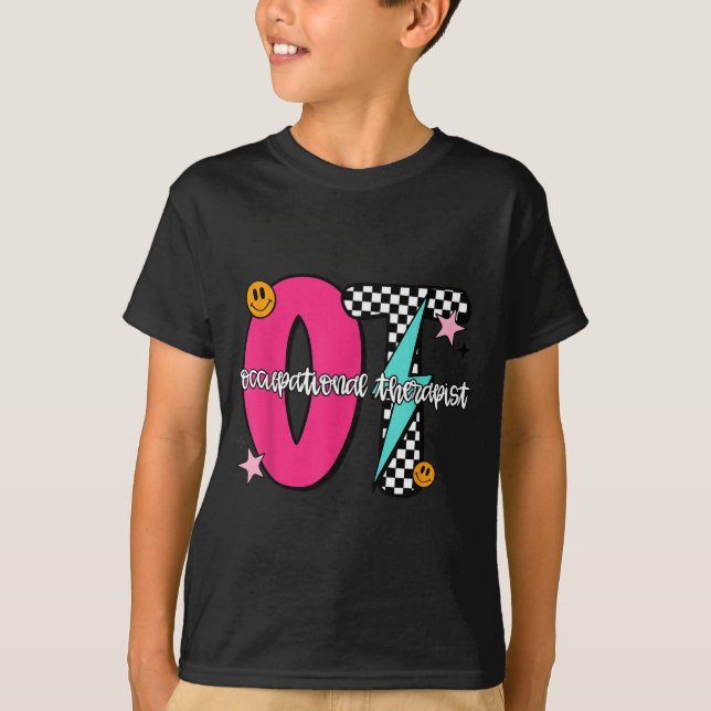 Camiseta Occupational Therast Retro Checkered Ot Graduation (Anverso)