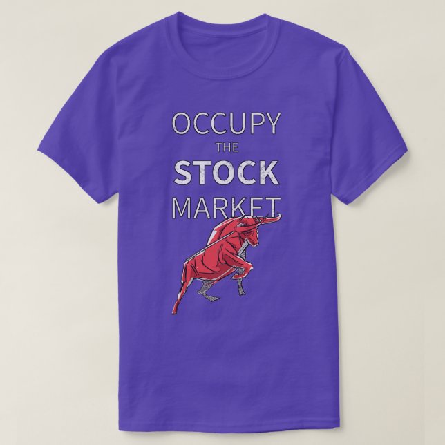 Camiseta Occupy El Divertido Día Del Comerciante De La Bols (Diseño del anverso)