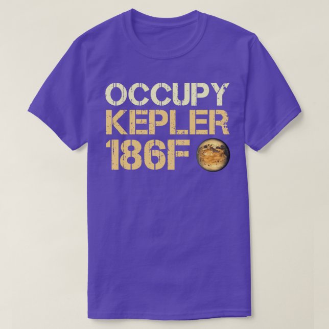 Camiseta Occupy Kepler186f Planeta Extrasolar Exoplaneta (Diseño del anverso)