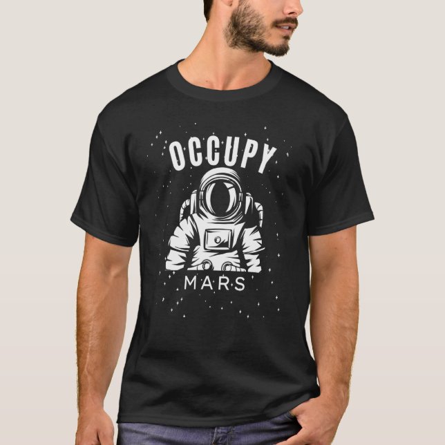 Camiseta Occupy Mars Astronaut Planet Mars Solar System Spa (Anverso)