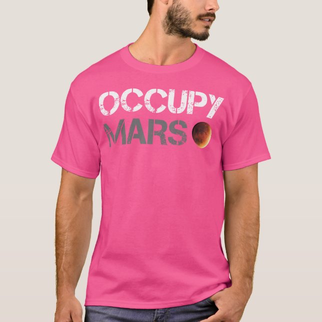 Camiseta Occupy Mars Astronomy Space Explorer Rocket Scienc (Anverso)