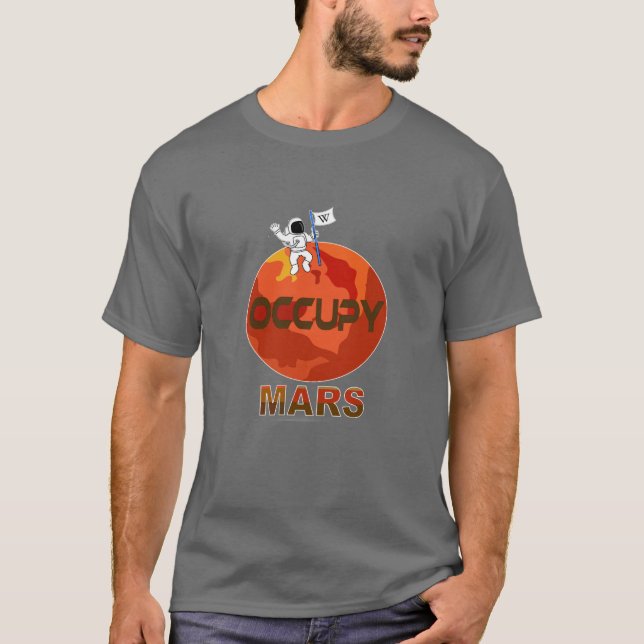 Camiseta Occupy Mars Comic - spacex - planeta espacial T-Sh (Anverso)