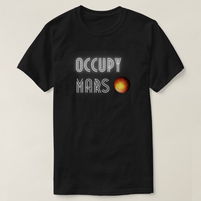 Camiseta Occupy Mars Elon Musk SpaceX (Diseño del anverso)