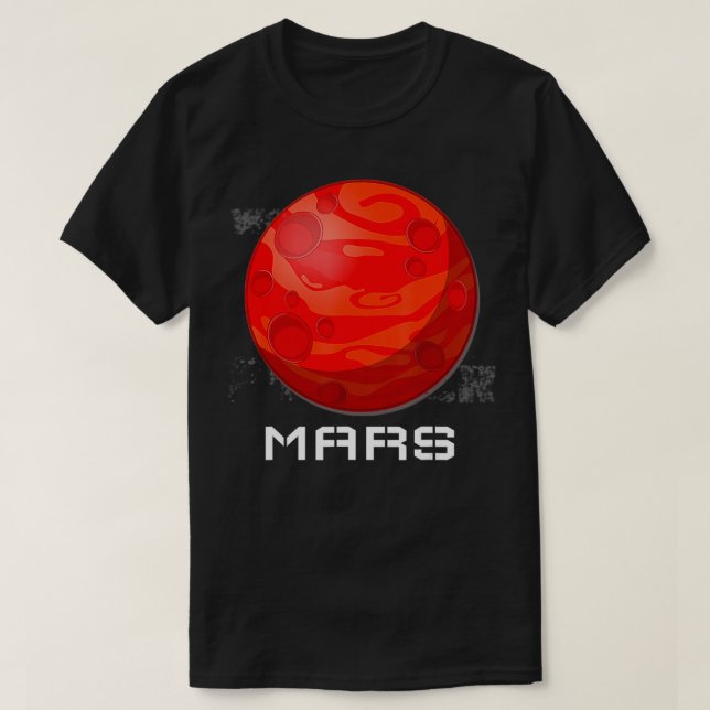 Camiseta Occupy Mars Planet Design  (Diseño del anverso)