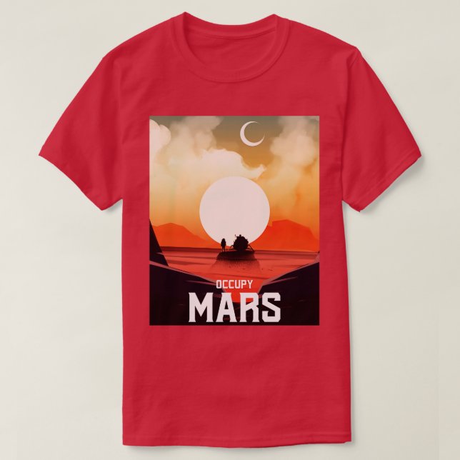 Camiseta Occupy Mars Retro (Diseño del anverso)