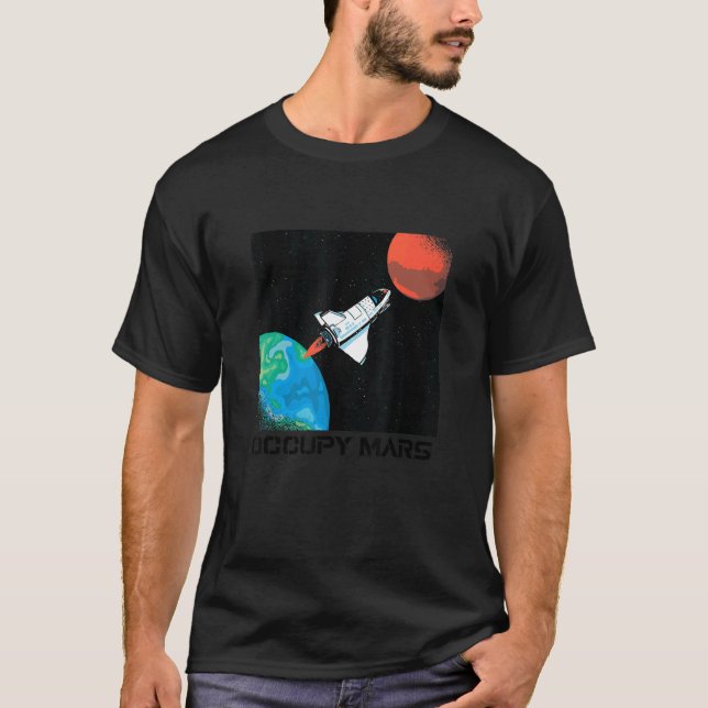Camiseta Occupy Mars Retro Vintage 3 (Anverso)