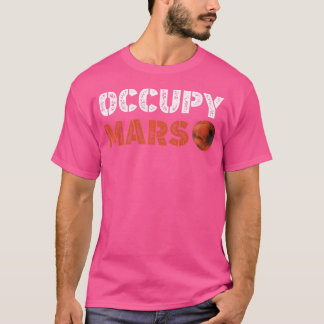 Camiseta Occupy Mars Space Colonization Starship Rocket Ast