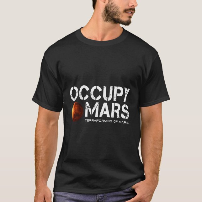 Camiseta Occupy Mars Terraformation De Marte (Anverso)