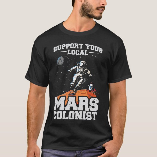 Camiseta Occupy Marte 2020, un planeta marciano retro (Anverso)