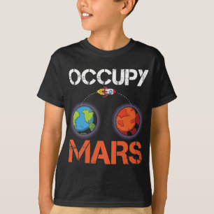 Camiseta Occupy Marte Austronaut Space Ship Science