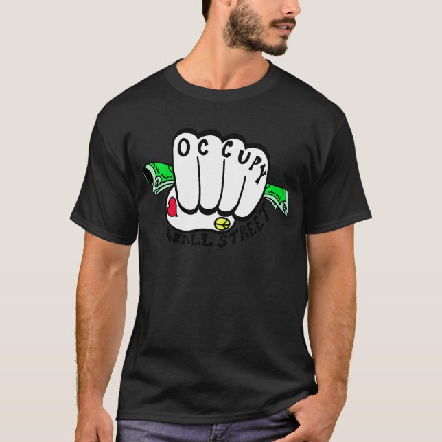 Camiseta Occupy Wall Street Fist (Anverso)