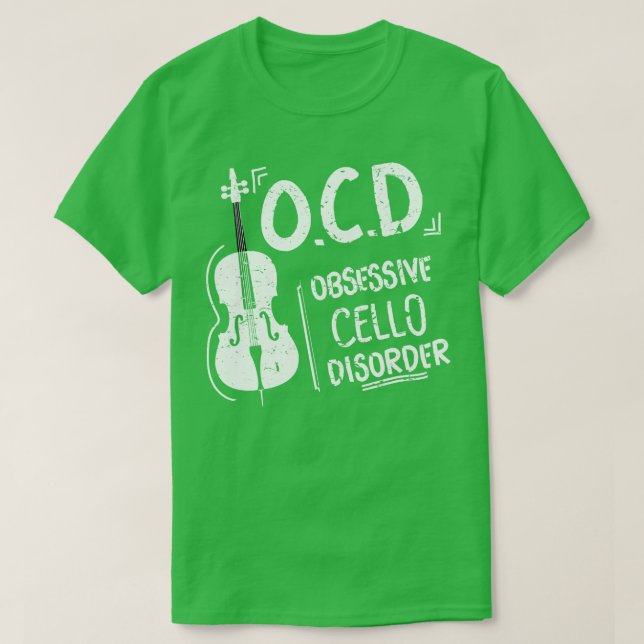 Camiseta OCD Obsesivo Cello Disorder Idea de Regalo Cellist (Diseño del anverso)