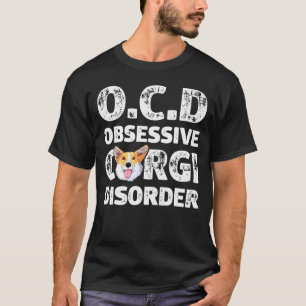 Camiseta Ocd Obsesivo Corgi Trastorno Infantil Hombres Perr
