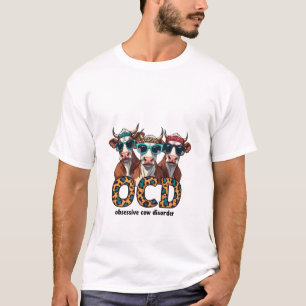 Camiseta OCD Obsesivo Trastorno de vaca divertida para aman