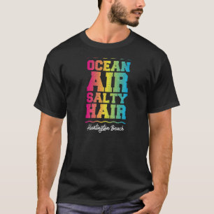 Camiseta Ocean Air Salty Hair Huntington Beach Retro Tropic
