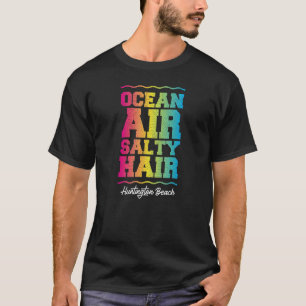 Camiseta Ocean Air Salty Hair Huntington Beach Retro Tropic