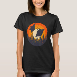 Camiseta Ocean Animal Stingray Retro Sunset Manta Ray
