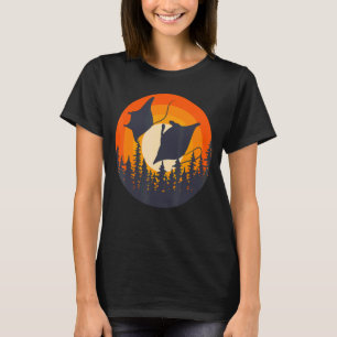 Camiseta Ocean Animal Stingray Retro Sunset Manta Ray