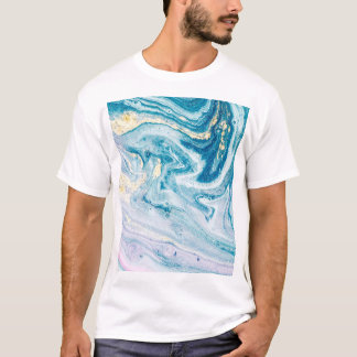 Camiseta Ocean Art: Marble Agate Swirls.