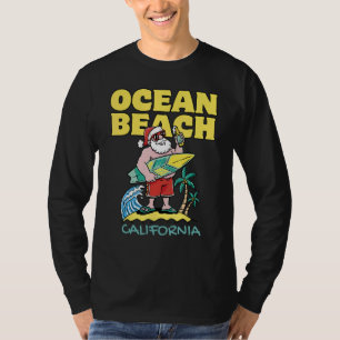 Camiseta OCEAN BEACH CALIFORNIA Santa Navidades Surfing