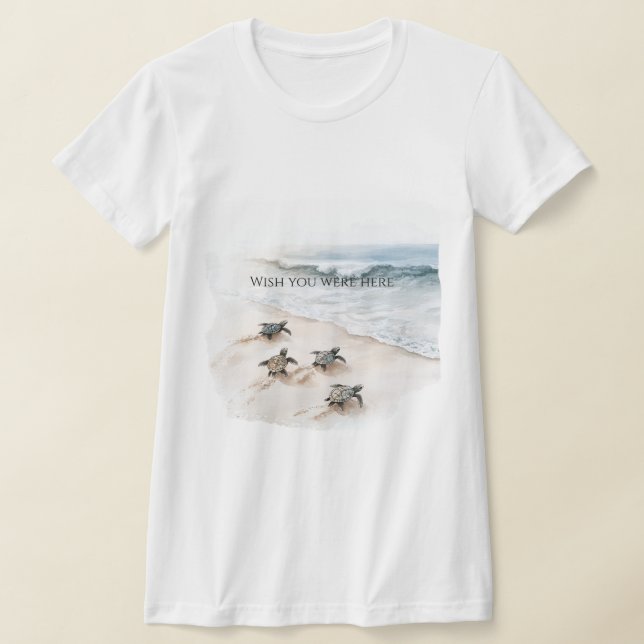 Camiseta Ocean Beach Coast Sea Turtles (Distribución)