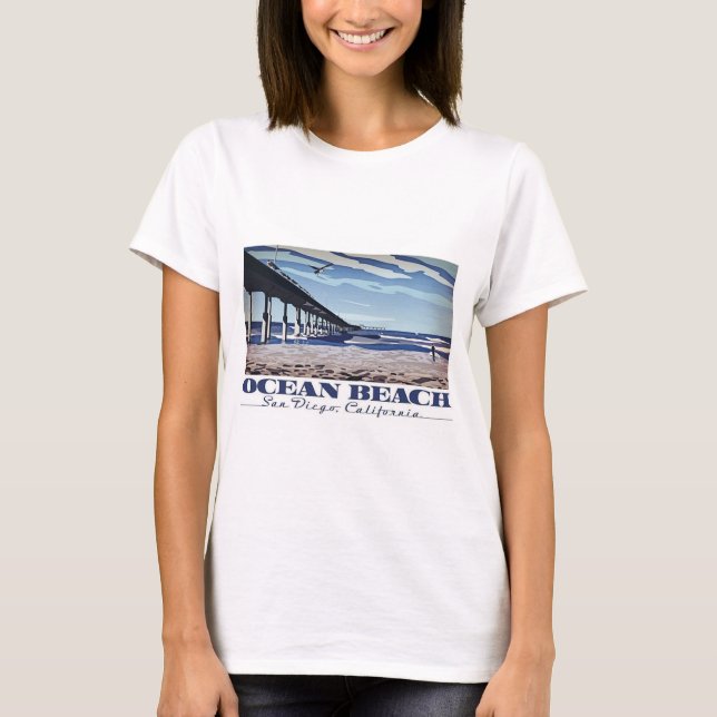 Camiseta Ocean Beach, San Diego, California (Anverso)