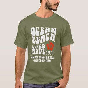 Camiseta Ocean Beach Wild Wave 1971 Tee – Estilo Retro Surf