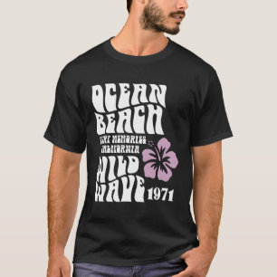 Camiseta Ocean Beach Wild Wave Surf Recuerdos California Si