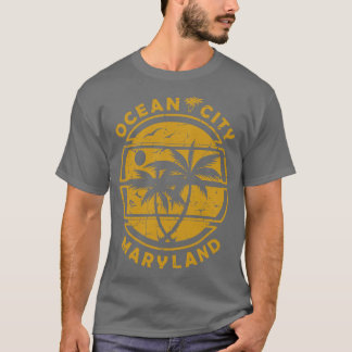 Camiseta Ocean City Maryland Beach Summer Palm Trees TShirt