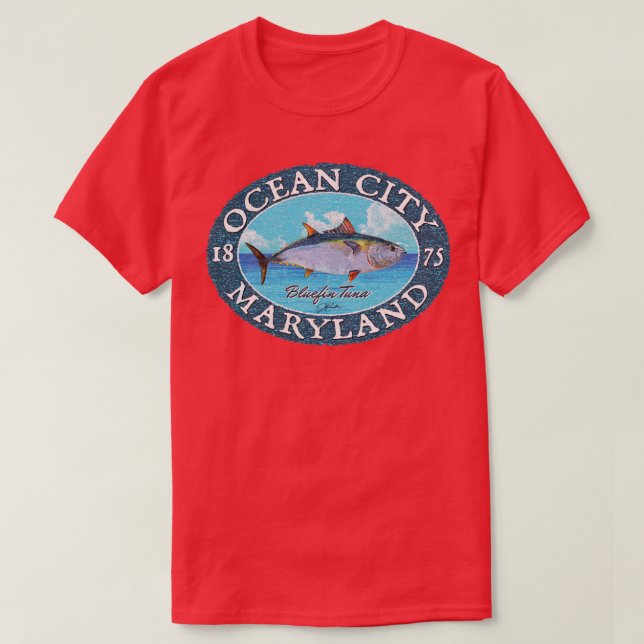 Camiseta Ocean City Maryland Bluefin Tuna (Diseño del anverso)