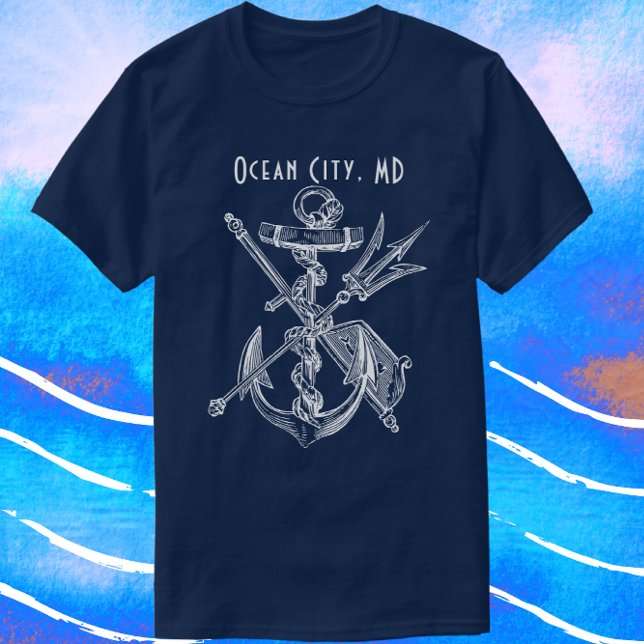 Camiseta Ocean City Maryland Bote Anchor Viaje Náutico (Subido por el creador)