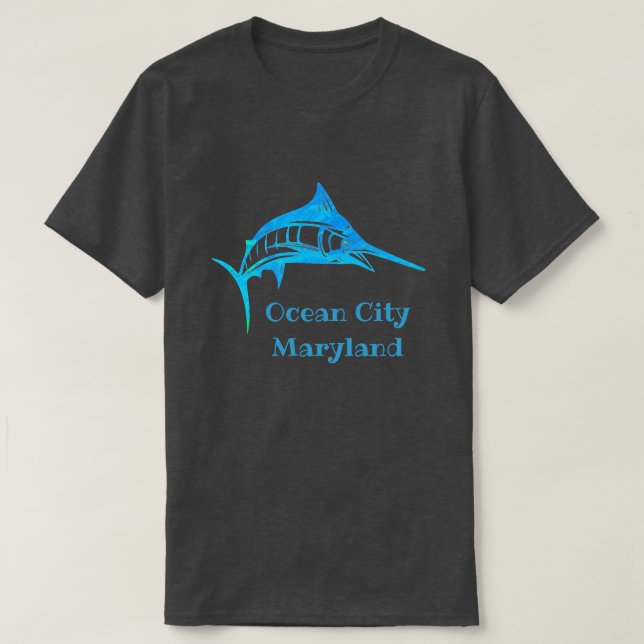 Camiseta Ocean City Maryland Marlin Fish T-Shirt (Diseño del anverso)