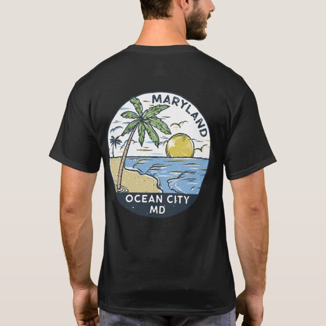 Camiseta Ocean City Maryland Vintage (Reverso)