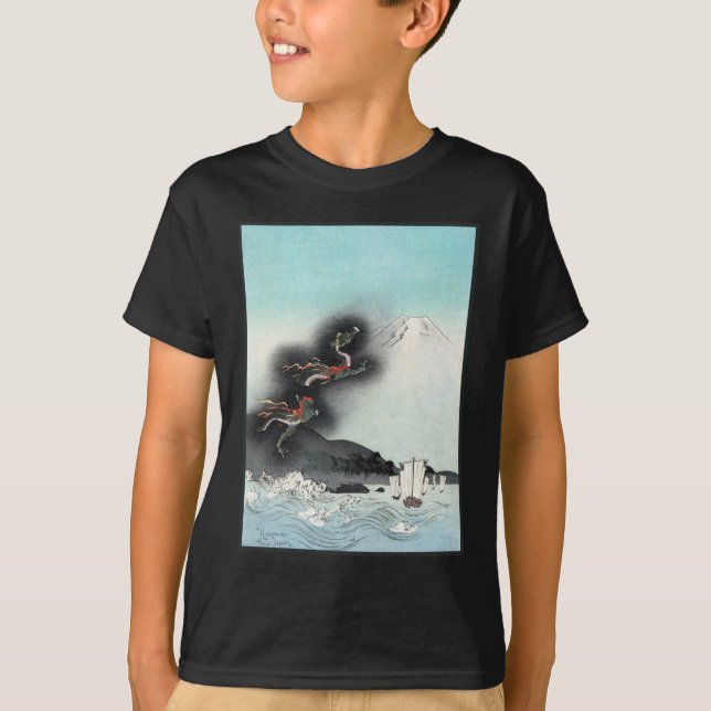 Camiseta Ocean Dragon Rising to Mt. Fuji HOKUSAI Ukiyo-e (Anverso)