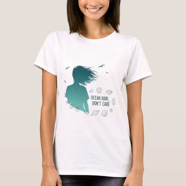 Camiseta Ocean Hair Don't Care (Anverso)