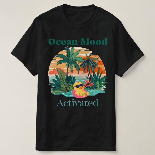 Camiseta Ocean Mood Activated – Vibraciones de Ver (Diseño del anverso)