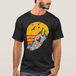 Camiseta Ocean Surfer Waves Water Sport Surfing Retro Surf