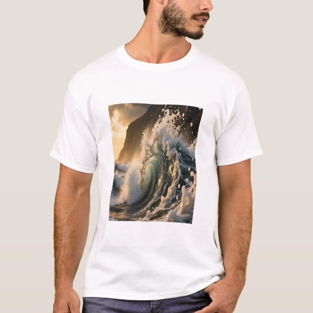 Camiseta Ocean Waves & Sea Foam Graphic T-Shirt for Men (Anverso)