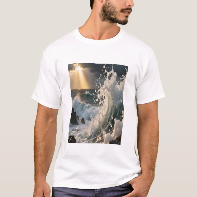 Camiseta Ocean Waves & Sea Foam Graphic T-Shirt for Men (Anverso)