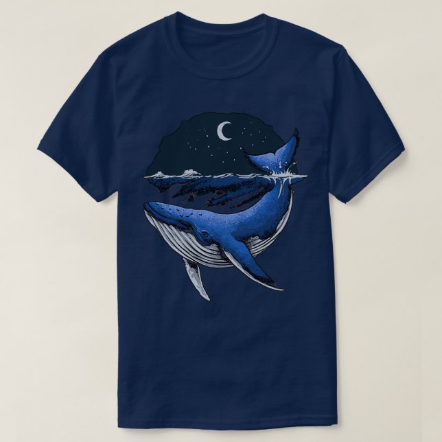 Camiseta océano de ballena azul (Diseño del anverso)