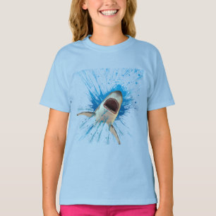 CAMISETA OCÉANO DE DERRAME DE AGUA TIBURA