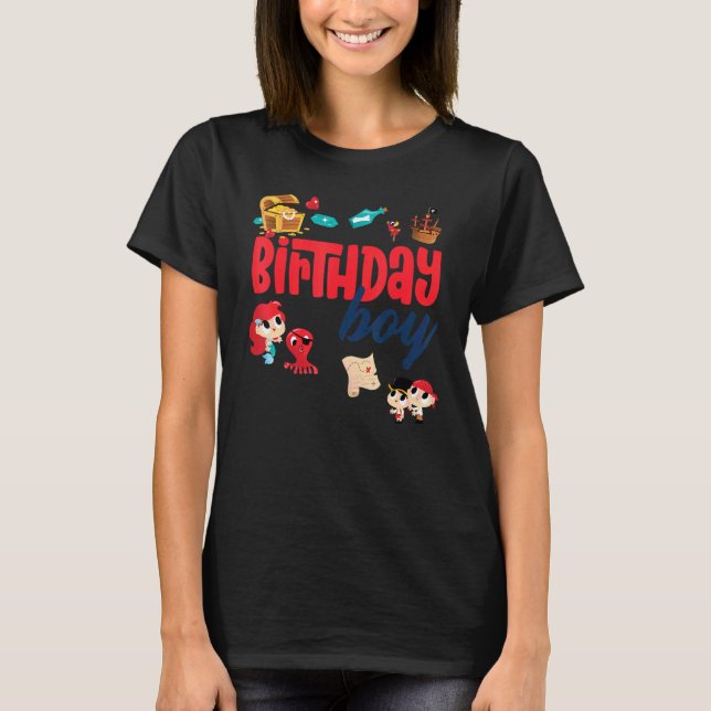 Camiseta Océano de fiesta de cumpleaños del cumpleaños del  (Anverso)