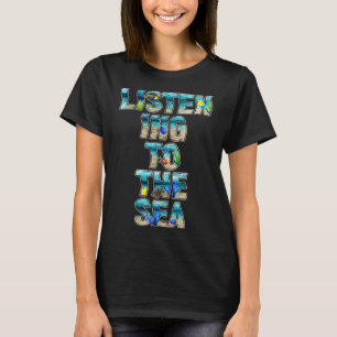 Camiseta Océano De Pescado Que Escucha El Mar