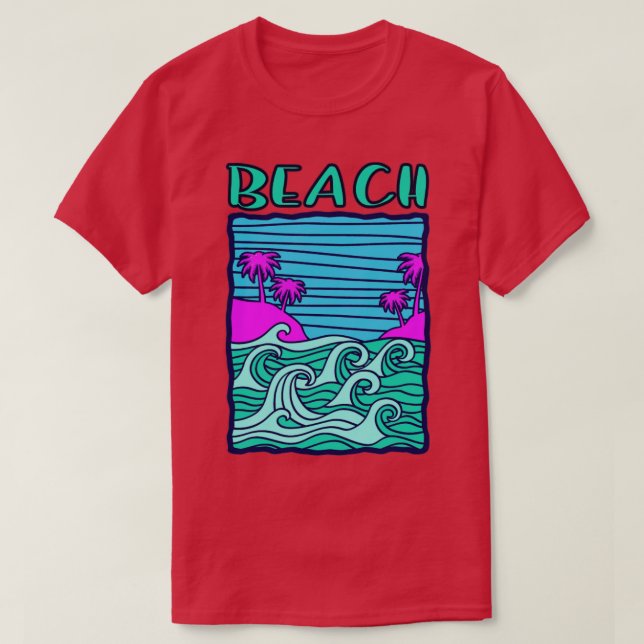 Camiseta Océano de playa (Diseño del anverso)